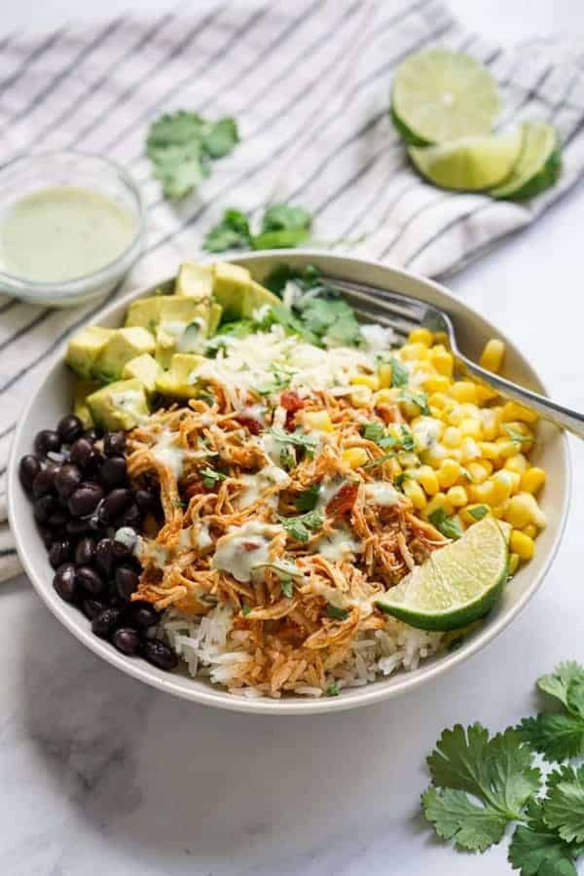 Shredded Chicken Taco Bowl