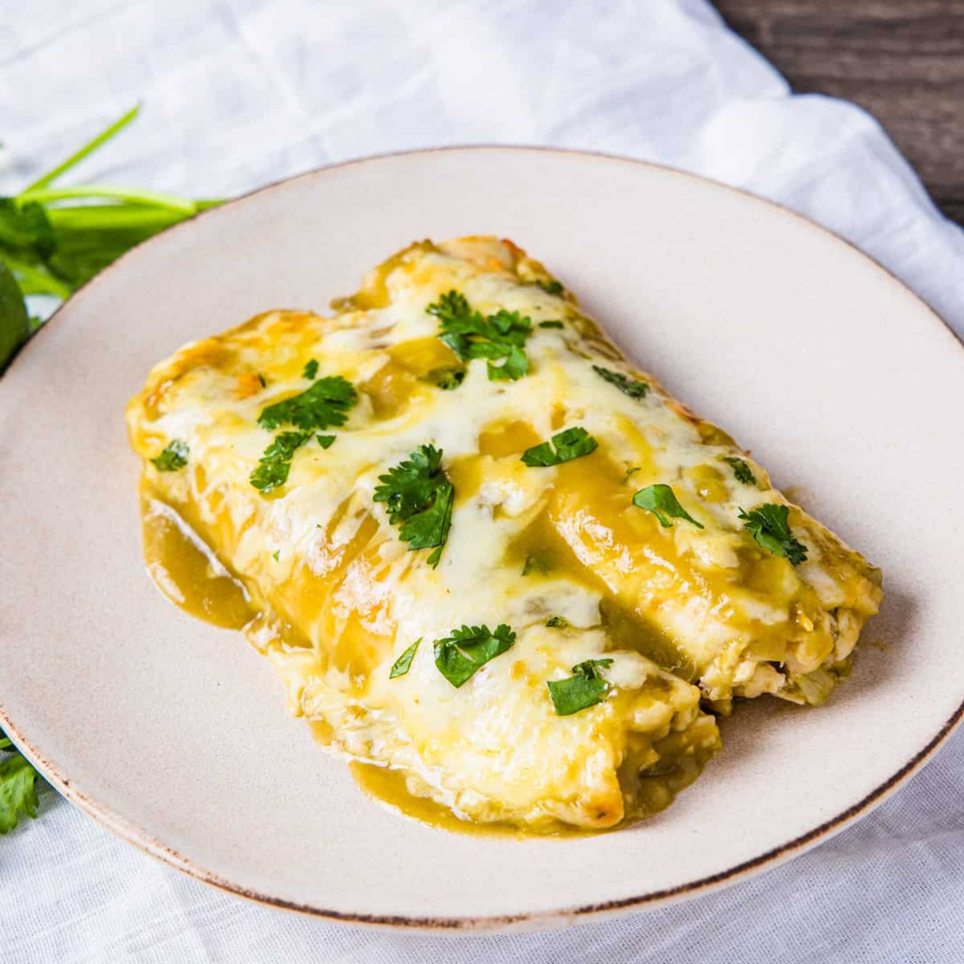Green Chicken Enchiladas