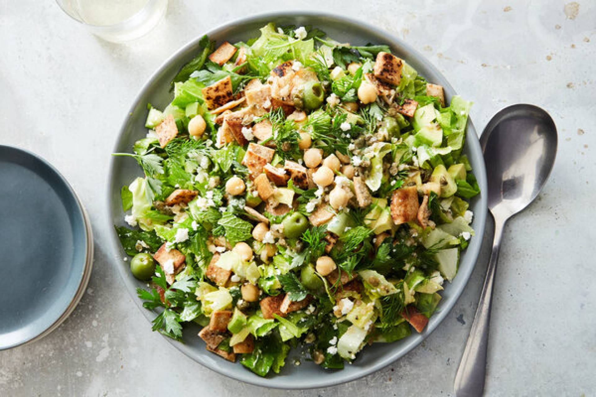 Chopped Romaine Salad (Vegetarian)