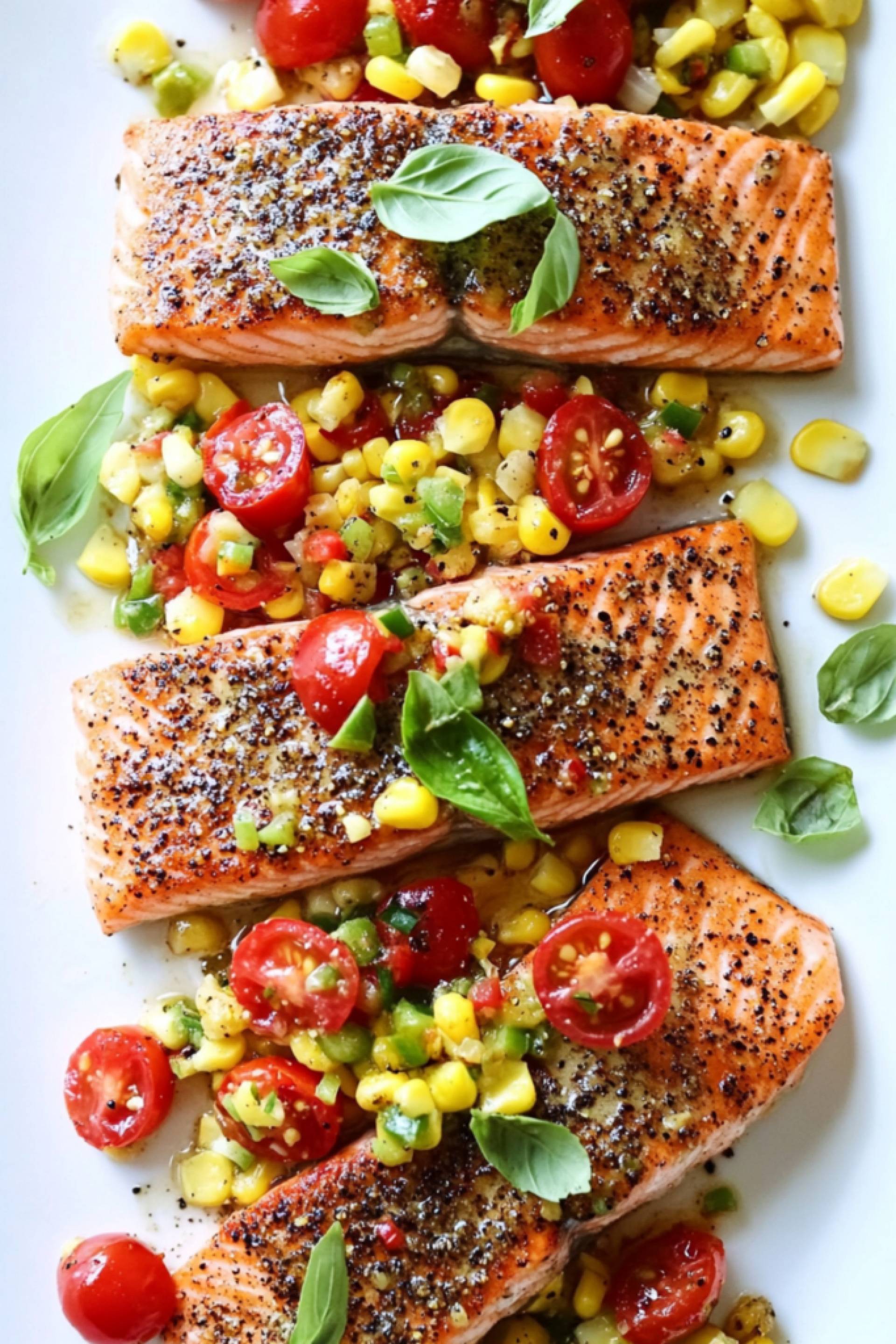 Grilled Salmon Succotash