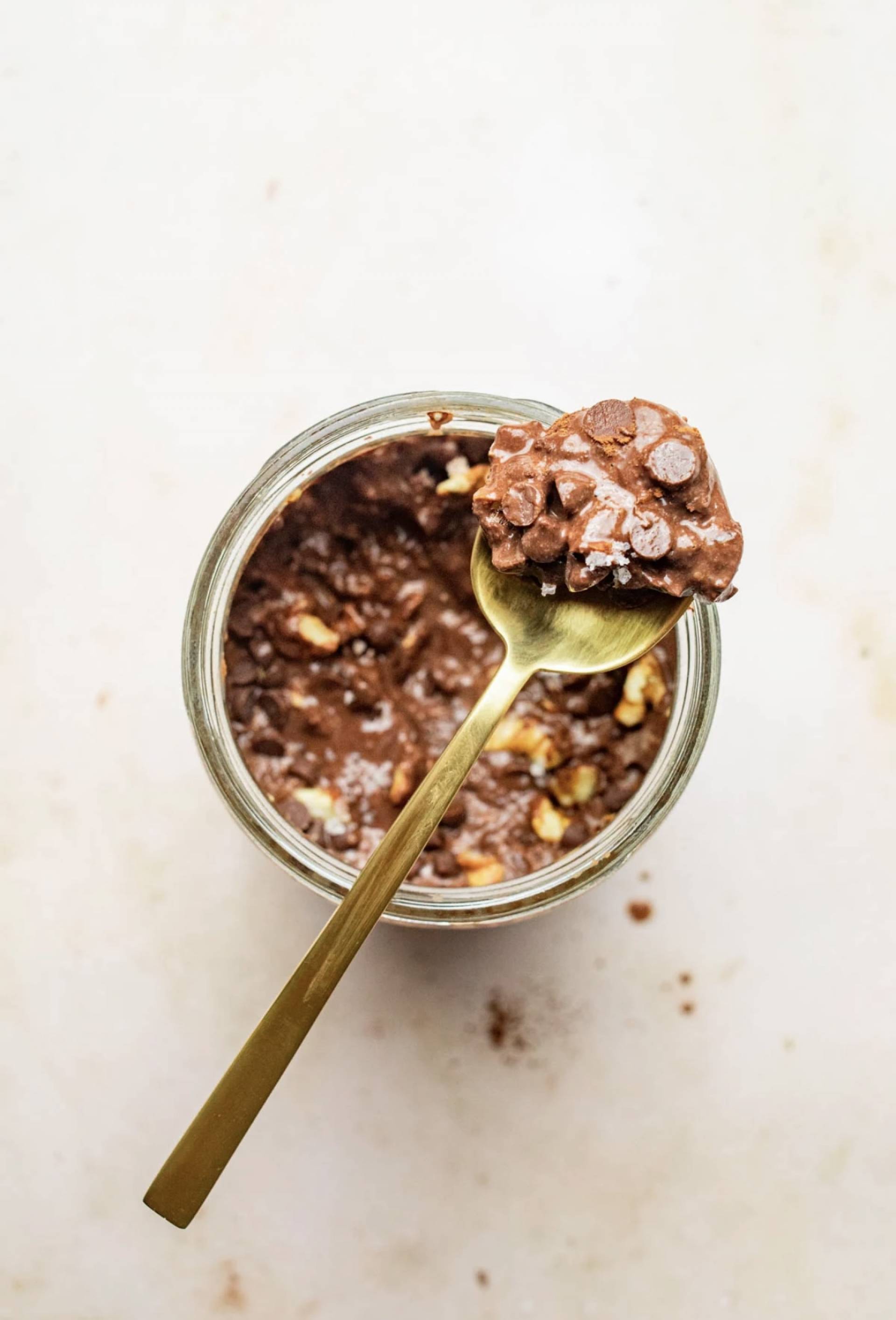 Protein Brownie Batter Overnight Oats