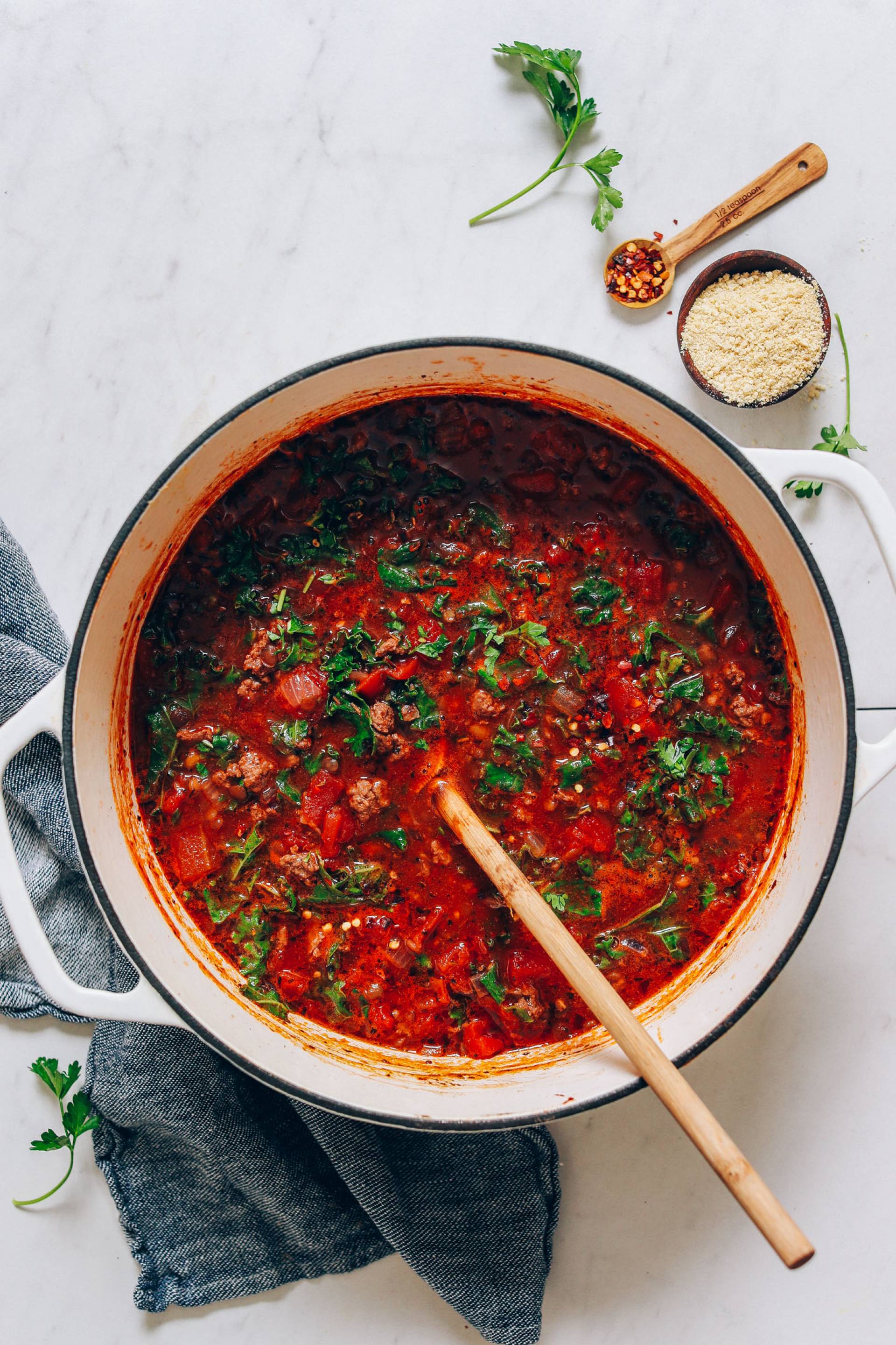Tuscan Ground Beef Stew