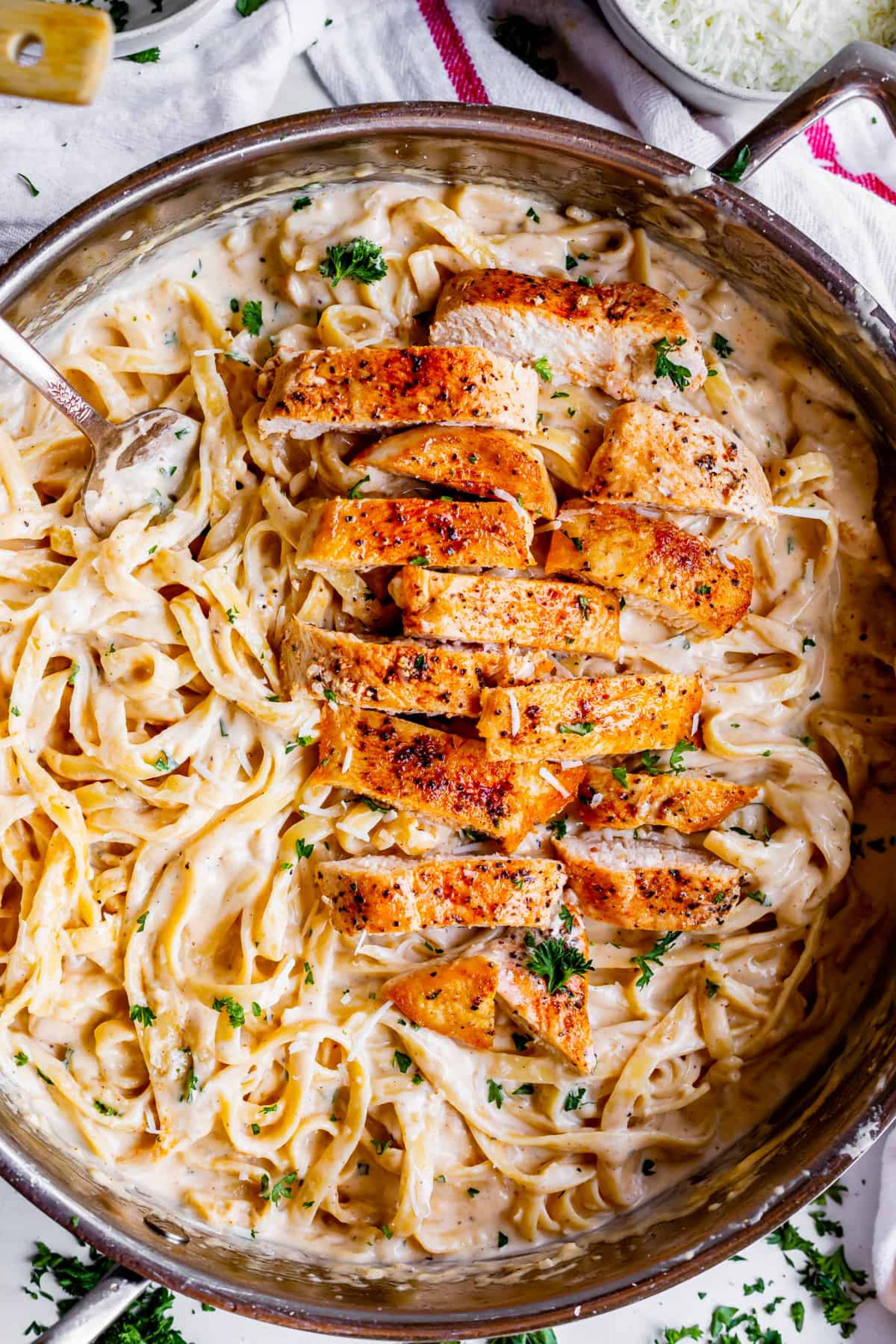 FIT Chicken Fettuccine Alfredo
