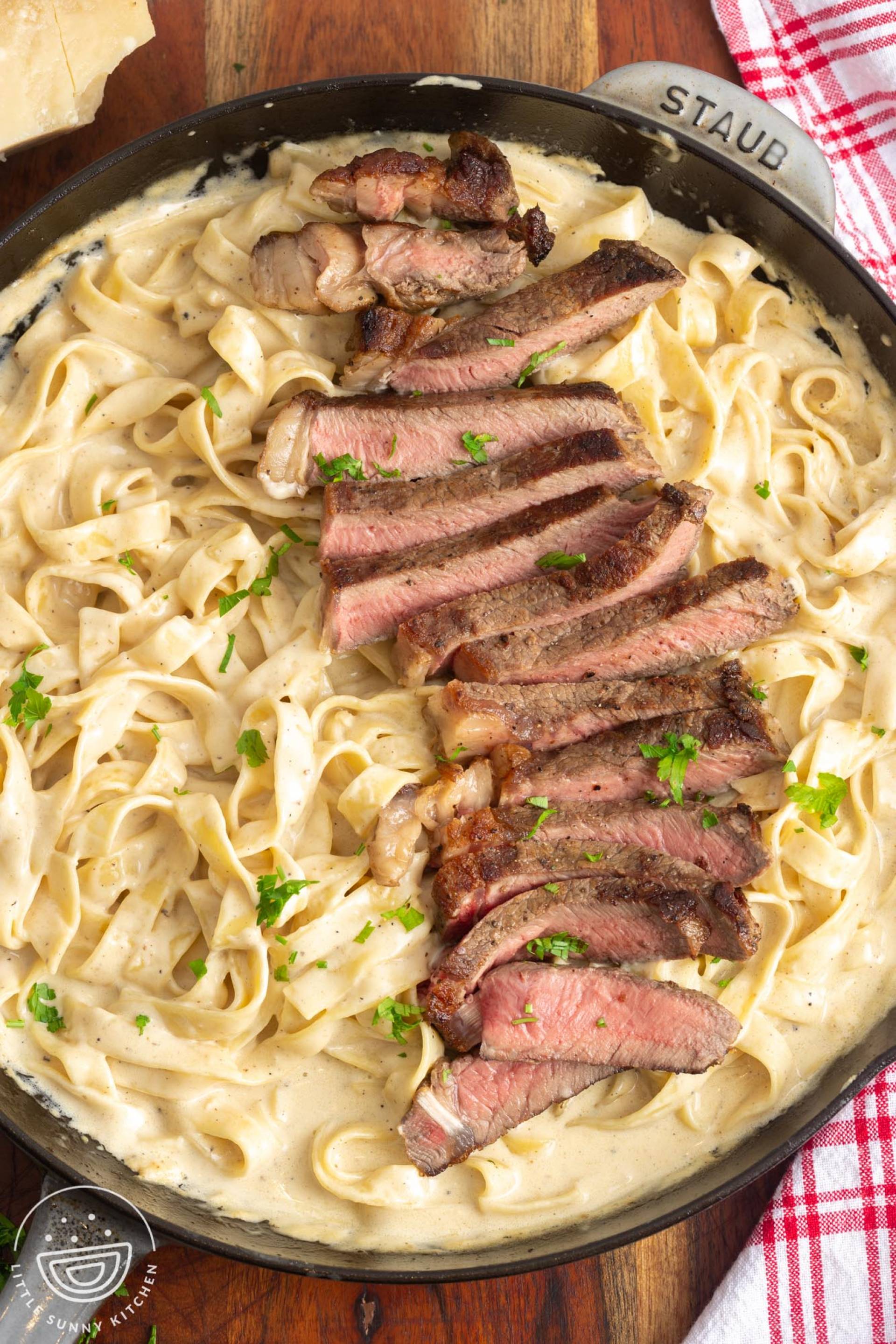 FIT Steak Fettuccine Alfredo
